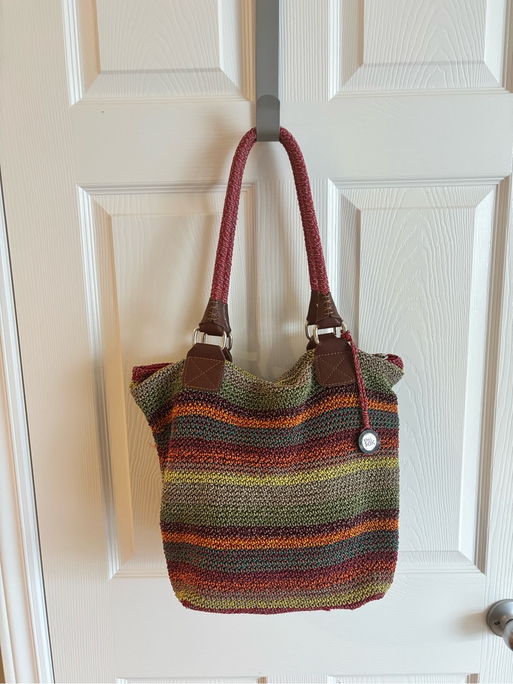 the Sak Multicolor Striped Knit Tote Bag